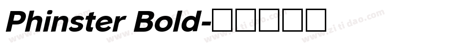 Phinster Bold字体转换